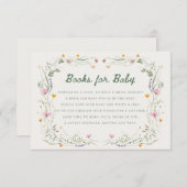 Baby in Bloom Wildflower Books for Baby Card Einladung (Vorne/Hinten)