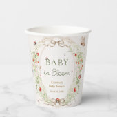 Baby in Bloom Wildflower Bow Baby Shower Pappbecher (Vorderseite)