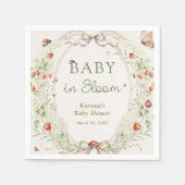 Baby in Bloom Wildflower Bow Baby Shower Serviette (Vorderseite)