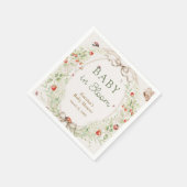 Baby in Bloom Wildflower Bow Baby Shower Serviette (Ecke)