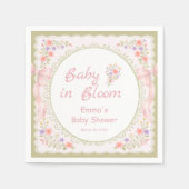 Baby in Bloom Wildflower Bow Baby Shower Serviette (Vorderseite)