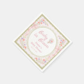 Baby in Bloom Wildflower Bow Baby Shower Serviette (Ecke)