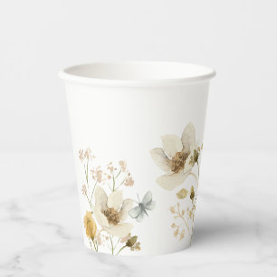Baby in Bloom Wildflower Elegante Boho-Baby-Party Pappbecher
