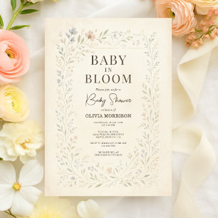 Baby in Bloom Wildflower-Garten-Baby-Shower Einladung