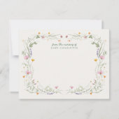 Baby in Bloom Wildflower Nursery Note Card Einladung (Vorderseite)