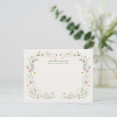 Baby in Bloom Wildflower Nursery Note Card Einladung (Stehend Vorderseite)