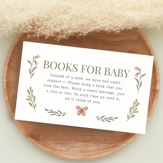 Baby in Bloom Wildflower Shower Books for Baby Begleitkarte