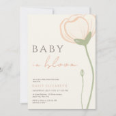 Baby in Bloom Wildflower Spring Baby Shower Einladung (Vorderseite)