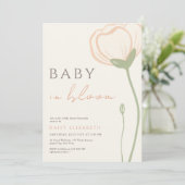 Baby in Bloom Wildflower Spring Baby Shower Einladung (Stehend Vorderseite)