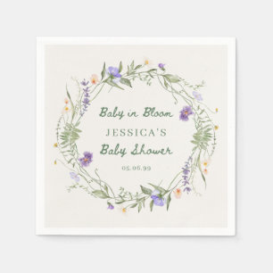 Baby in Bloom Wildflowers, Baby Shower Servietten