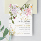 Baby in Bloom Wilflowers Dusche Einladung