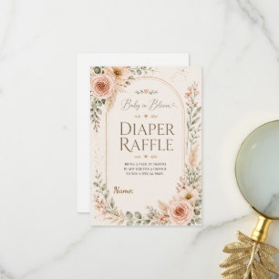 Baby in Bloom Windel-Raffle-Einlegekarte Dankeskarte