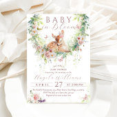 Baby in Bloom Woodland Floral Baby Girl Dusche Einladung