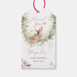 Baby in Bloom Woodland Floral Baby Girl Dusche Geschenkanhänger
