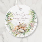 Baby in Bloom Woodland Floral Baby Girl Dusche Geschenkanhänger (Vorderseite)