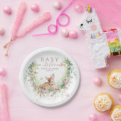 Baby in Bloom Woodland Floral Baby Girl Dusche Pappteller (Party)