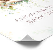 Baby in Bloom Woodland Floral Baby Girl Dusche Poster (Ecke)