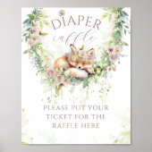 Baby in Bloom Woodland Floral Baby Girl Dusche Poster (Vorne)