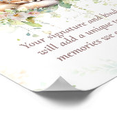 Baby in Bloom Woodland Floral Baby Girl Dusche Poster (Ecke)