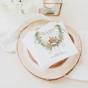 Baby in Bloom Woodland Floral Baby Girl Dusche Serviette