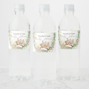 Baby in Bloom Woodland Floral Baby Girl Dusche Wasserflaschenetikett