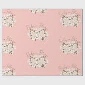 Baby in Bloom Wrapping Paper für Babydusche Geschenkpapier (Flach)