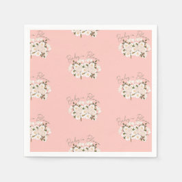 Baby in Bloom Wrapping Paper für Babydusche Serviette
