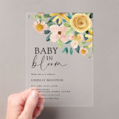 Baby in Bloom Yellow Floral Acryleinladungen (Insitu (Handheld))