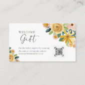 Baby in Bloom Yellow Floral Gift Registry Begleitkarte (Vorderseite)