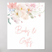 Baby in Bloush Blush Pink Blumenbücher und Geschen Poster (Vorne)