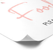 Baby in Bloush Blush Pink Blumenspülung Babydusche Poster (Ecke)