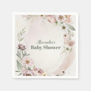 Baby in Bloush Blush Spring Bloral Baby Dusche Serviette