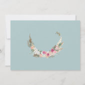 Baby in blühendem bohemianischem Baby Einladung (Rückseite)