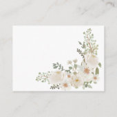 Baby in blühendem Elfenbeinblütenbaby-Duschcocktai Begleitkarte (Rückseite)