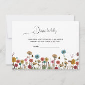 Baby in blühenden Blume Windeln für Babydusche Dankeskarte (Vorderseite)