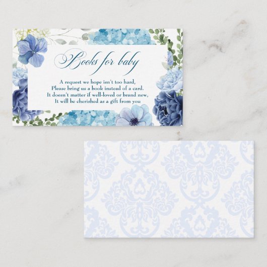 Baby in blühenden Chinoiserie Bücher für das Baby Begleitkarte (Vorne/Hinten)
