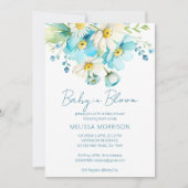 Baby in blühenden Frühling Blume Babydusche Einladung (Vorderseite)