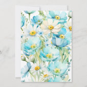 Baby in blühenden Frühling Blume Babydusche Einladung (Rückseite)