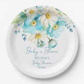 Baby in blühenden Frühling Sommer Babydusche Gesch Pappteller (Vorderseite)