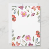 Baby in blühenden Frühlingsblüte Baby Dusche einla (Rückseite)