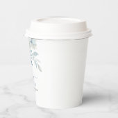 Baby in blühenden staubblauen Blumen Babydusche Pappbecher (Links)