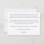 Baby in blühenden Wildblumen Babydusche Dankeskarte (Rückseite)