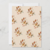 Baby in blühenden Wildschweine Blume Babydusche Einladung (Rückseite)