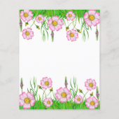 Baby in blühender Babydusche (Rückseite)