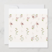 Baby in blühender Babydusche Einladung (Rückseite)