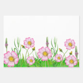 Baby in blühender Babydusche Packpapier Blatt (Vorderseite)