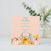 Baby in blühender Babydusche Save The Date (Stehend Vorderseite)