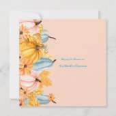 Baby in blühender Babydusche Save The Date (Rückseite)