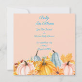 Baby in blühender Babydusche Save The Date (Vorderseite)