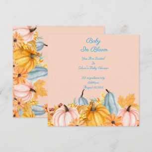 Baby in blühender Babydusche Save The Date